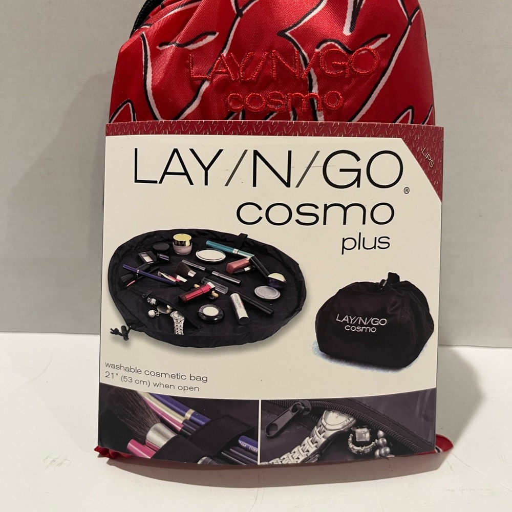 NWT Lay-n-Go Cosmo Plus Red Cosmetic Bag SALE PRICE